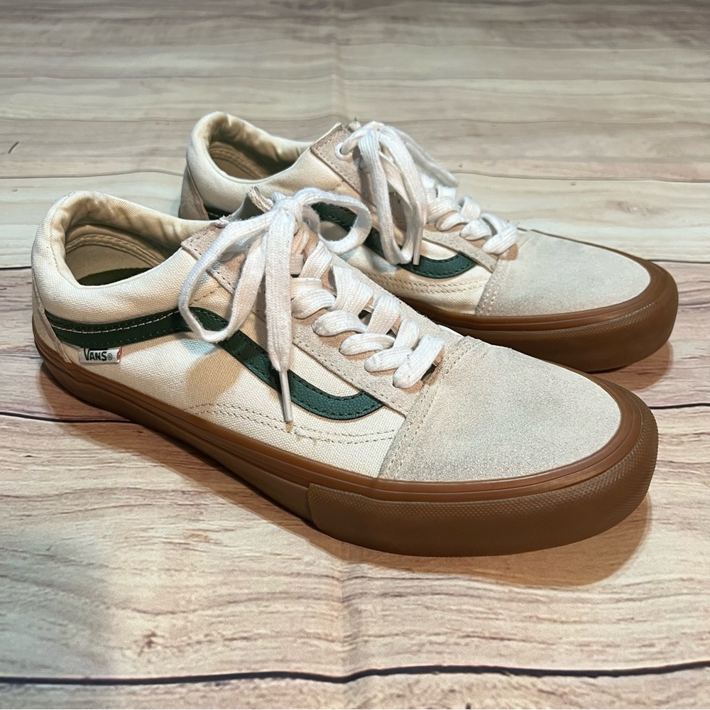 Vans Old Skool Pro Shoes Sneakers Marshmallow/ Alpine - Picture 1 of 7
